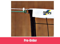 Volleyball tournament net in Polypropylene 3 mm dia. with Kevlar cable,4-point suspension Volleyball tournament net in Polypropylene 3 mm dia. with Kevlar cable,4-point suspension