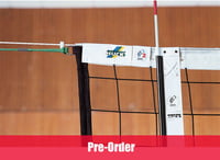 Volleyball tournament net in Polypropylene 3 mm dia. with Kevlar cable, 4-point suspension Volleyball tournament net in Polypropylene 3 mm dia. with Kevlar cable, 4-point suspension