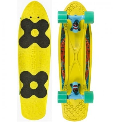 CHOKE SUPERCRUISER SKATEBOARD Spicy Sabrina 60x18cm, yellow/blue CHOKE SUPERCRUISER SKATEBOARD Spicy Sabrina 60x18cm, yellow/blue
